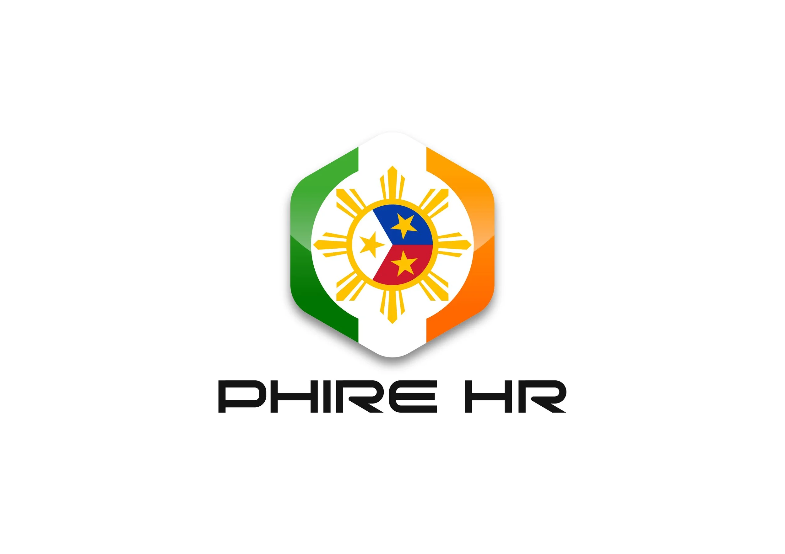 Logo with Filipino flag colors and symbols, and text 'PHIRE HR' underneath.